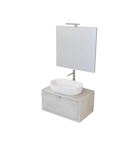 Mobile bagno 'tintoretto' grigio, 80 cm